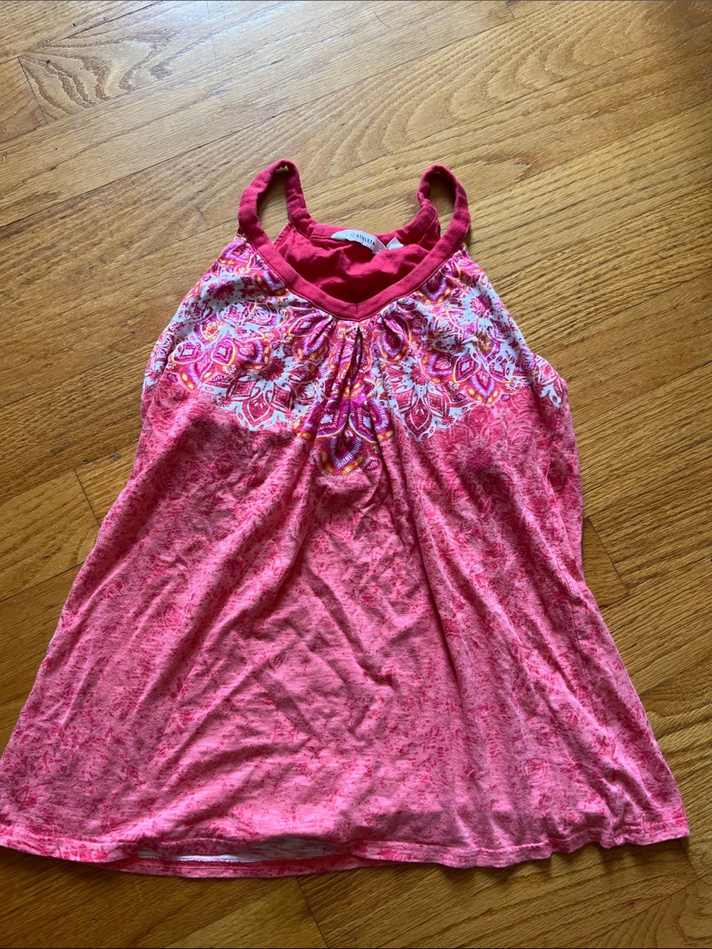 Athleta Pink Patterned Halter Tank Top